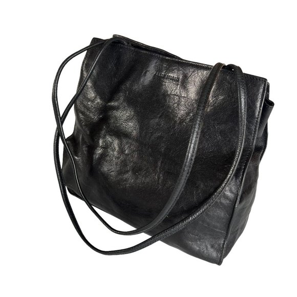 Pelle Studio Handbags - Pelle Studio by Wilson Leather, Black Shoulder Tote, Handbag, Medium